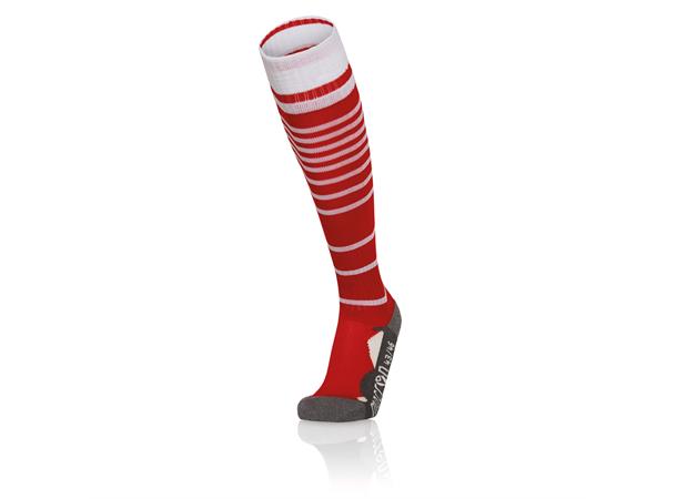Target Socks RED/WHT M Stripete høye fotballsokker - Unisex 