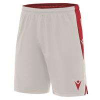 Tempel Match Day Short WHT/RED XL Teknisk kampshorts - Unisex